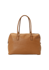 BELTED LEATHER HANDLE BAG