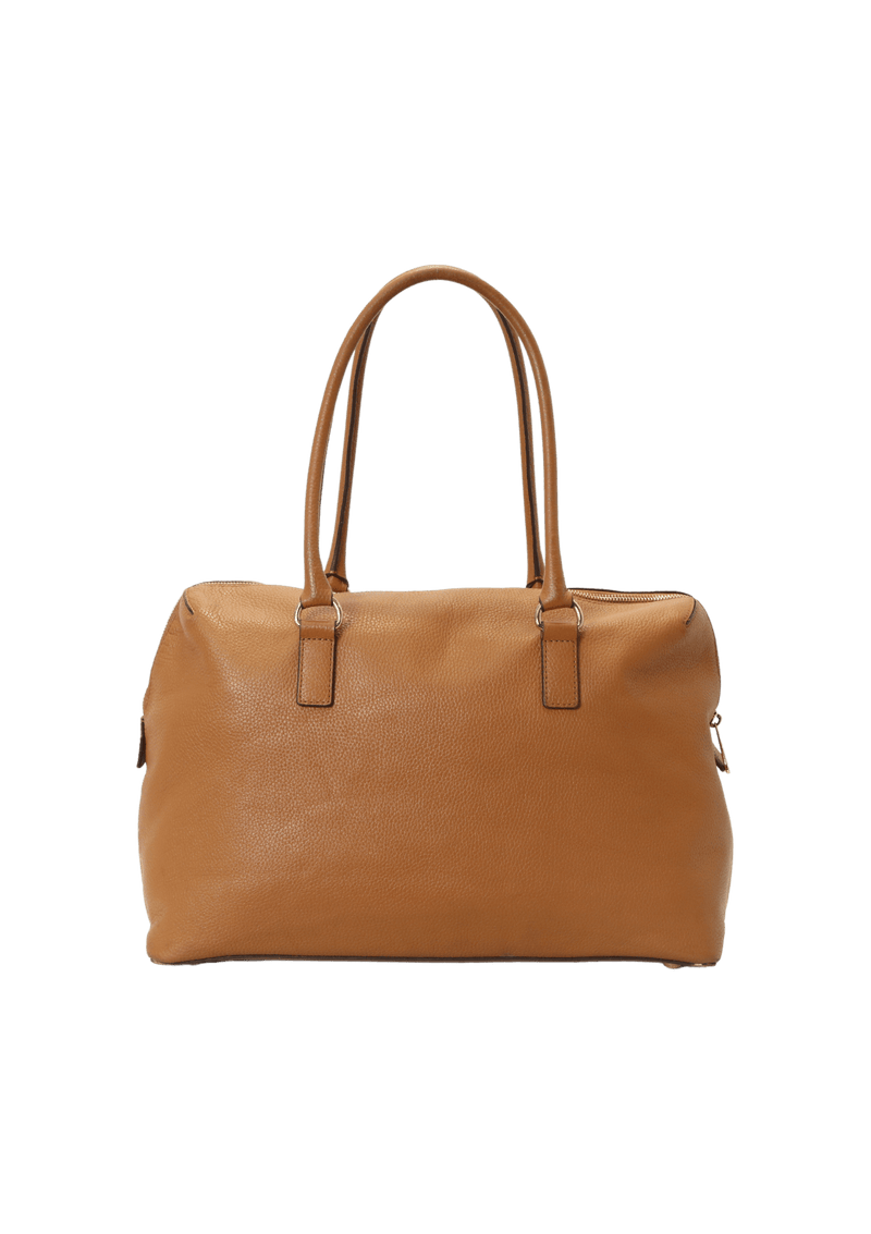 BELTED LEATHER HANDLE BAG