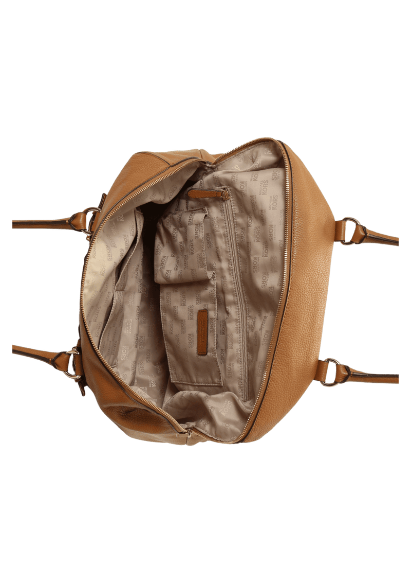 BELTED LEATHER HANDLE BAG