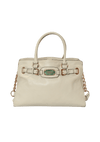 BELTED LEATHER SATCHEL BAG