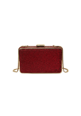 ELSIE RED CRYSTAL BOX CLUTCH