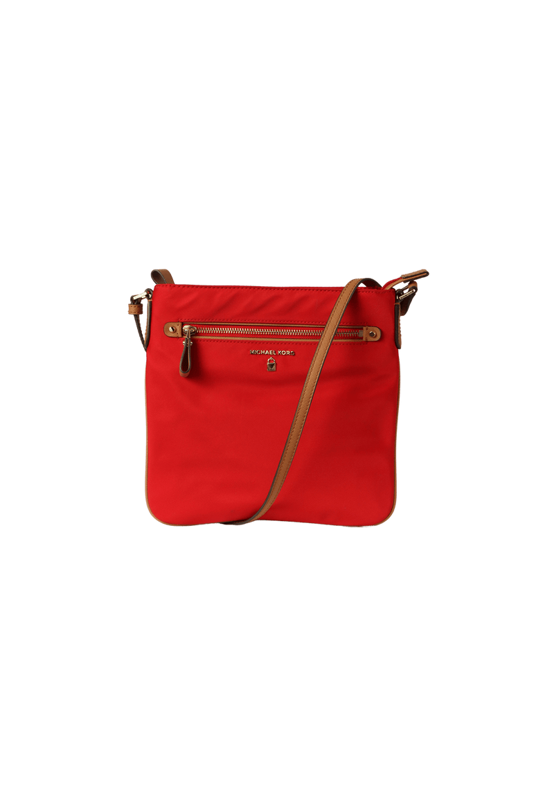 FRONT ZIP MESSENGER BAG