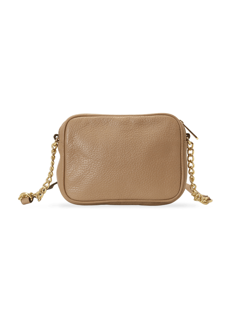 GRAINED LEATHER CROSSBODY