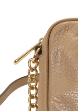 GRAINED LEATHER CROSSBODY