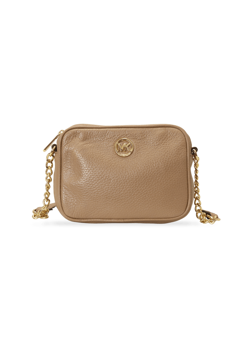 GRAINED LEATHER CROSSBODY