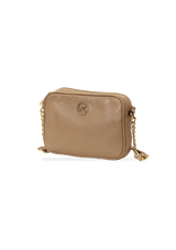 GRAINED LEATHER CROSSBODY