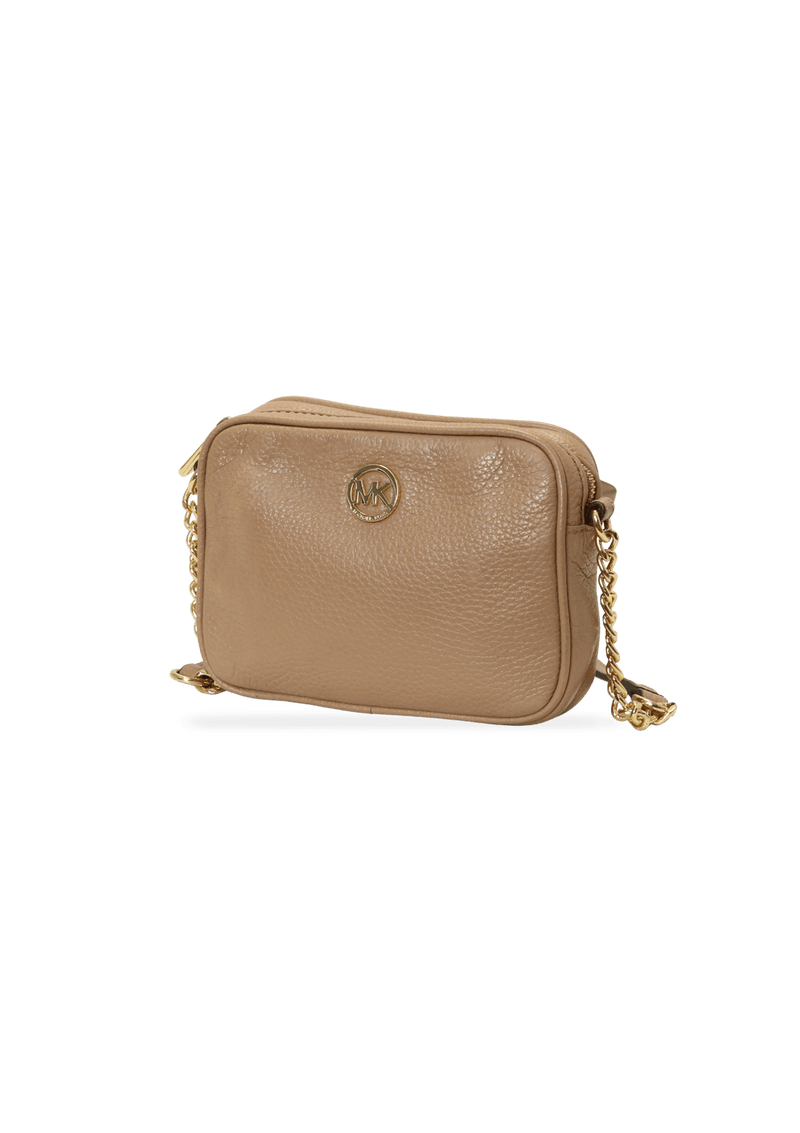 GRAINED LEATHER CROSSBODY