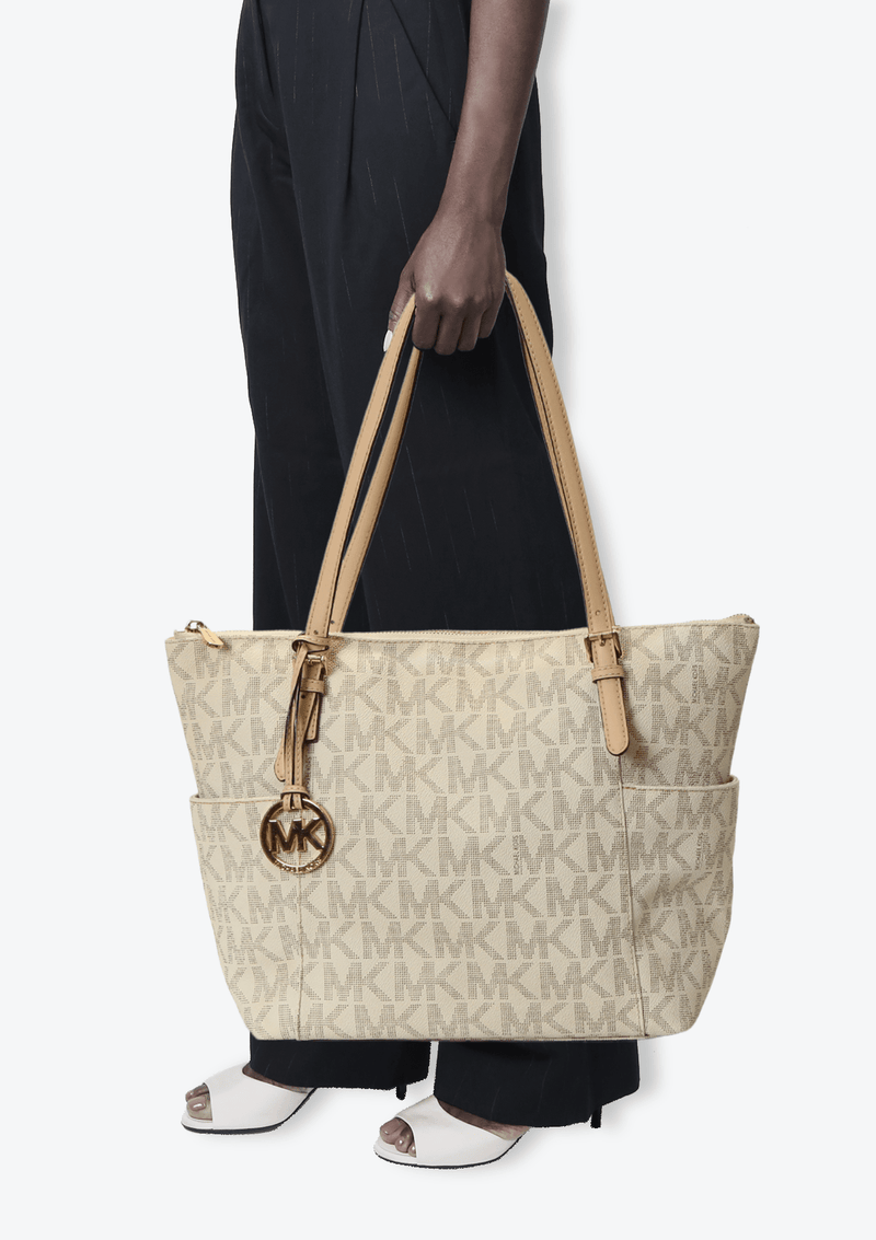 Michael kors jet set clearance logo tote