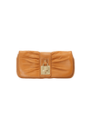 LEATHER FLAP CLUTCH
