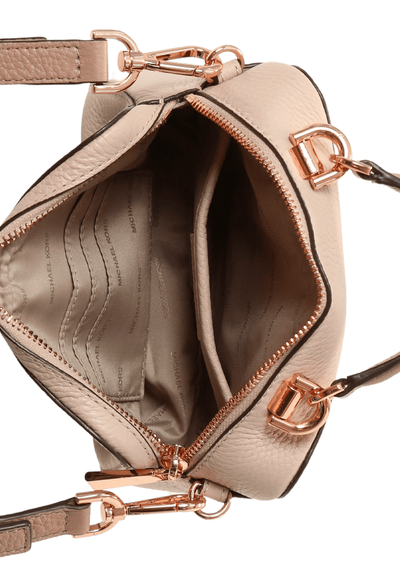 Bolsa Michael Kors Mott Mini Pebbled Leather Rosa Original Gringa