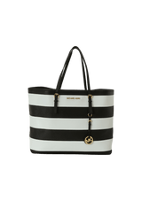 SAFFIANO TRIMMED PVC TOTE