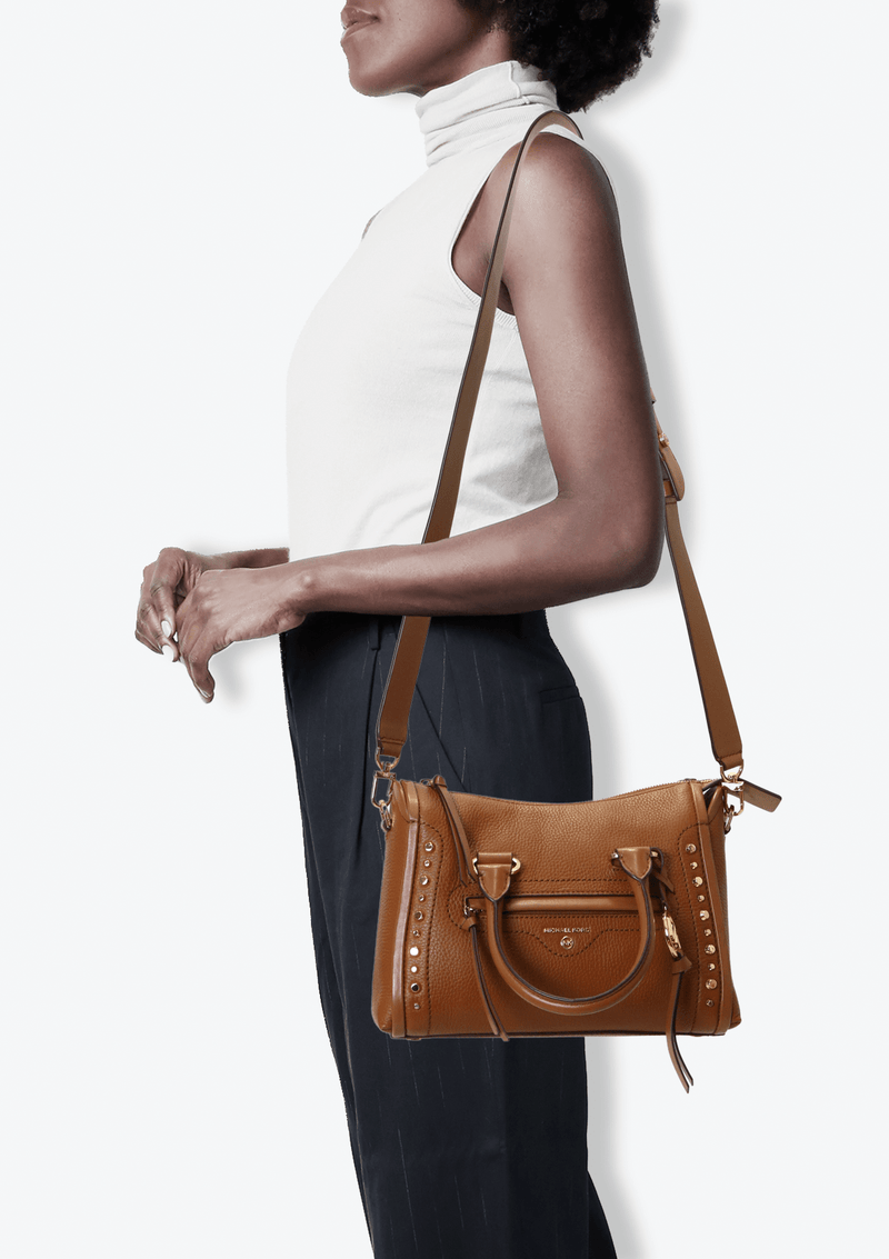 LEATHER SATCHEL FOLK BAG