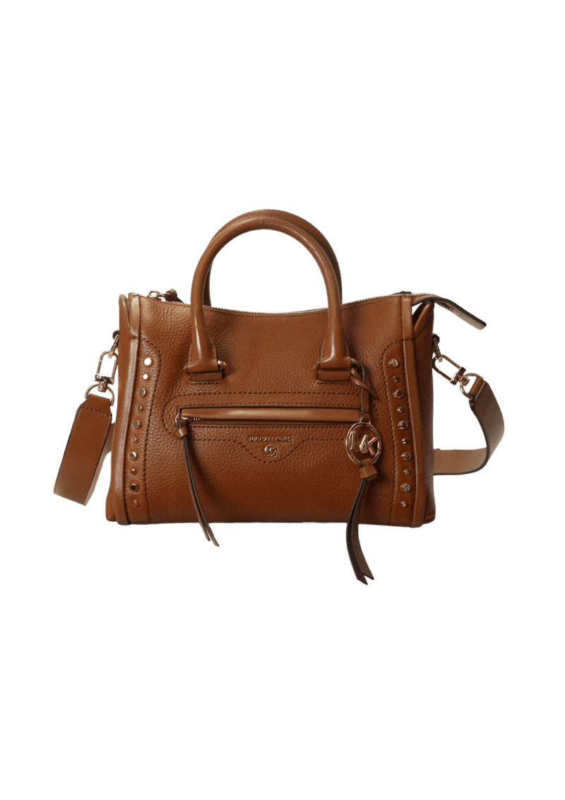 LEATHER SATCHEL FOLK BAG