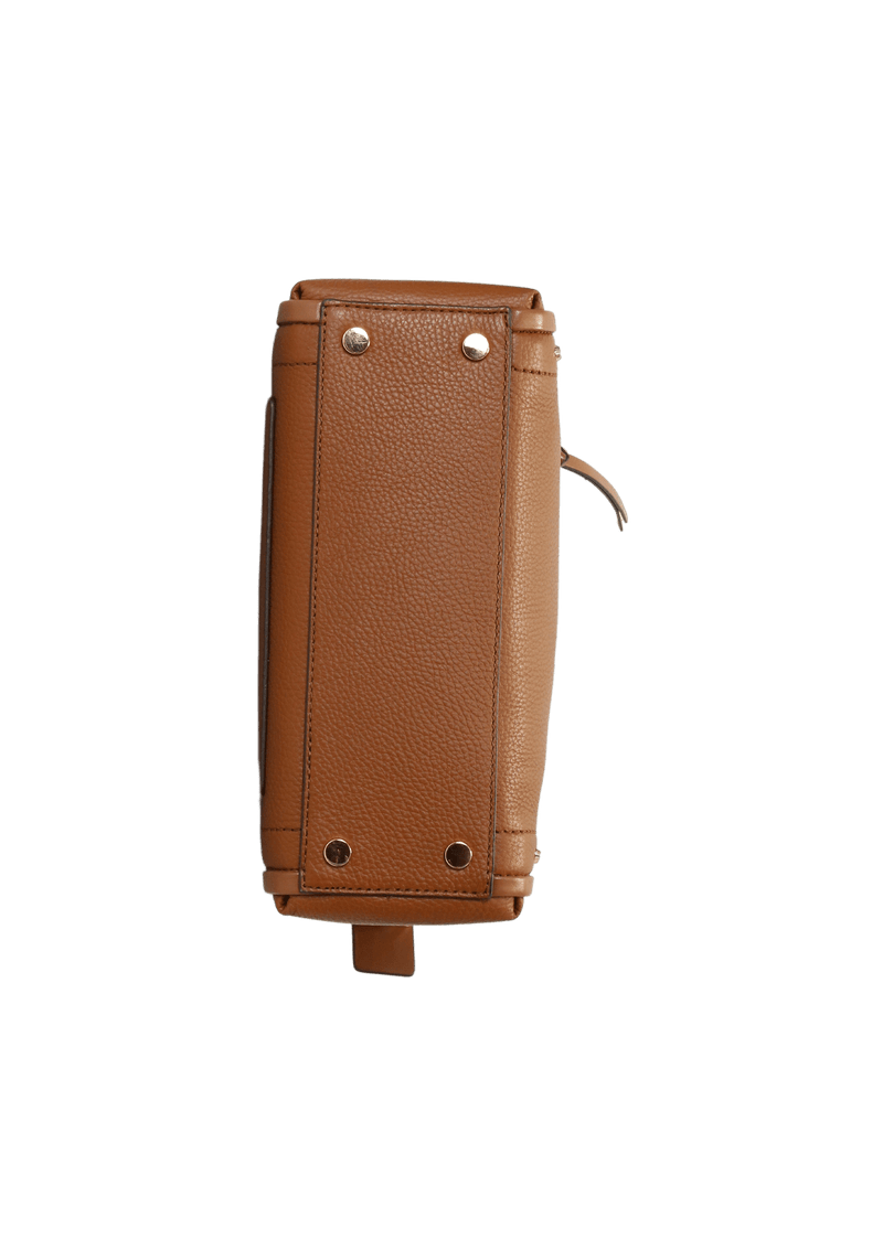 LEATHER SATCHEL FOLK BAG