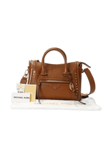 LEATHER SATCHEL FOLK BAG