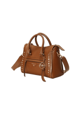 LEATHER SATCHEL FOLK BAG