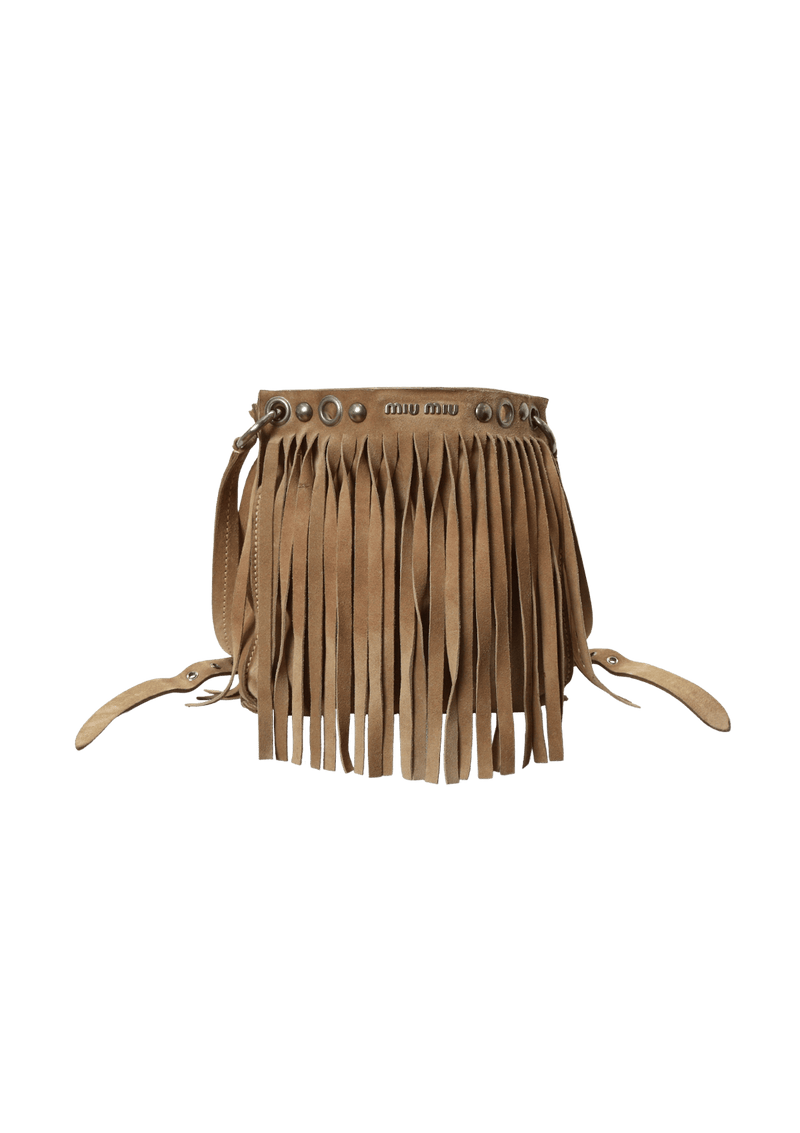 FRINGE SUEDE CROSSBODY BAG