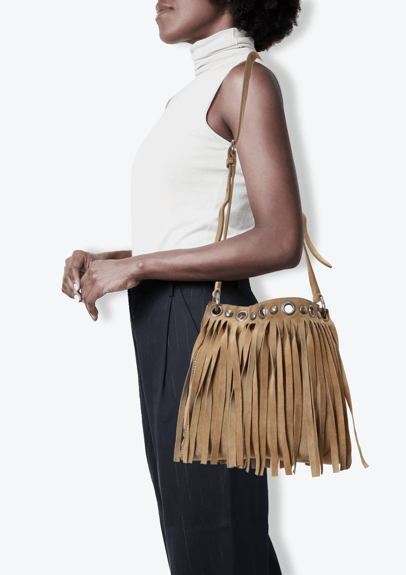 FRINGE SUEDE CROSSBODY BAG