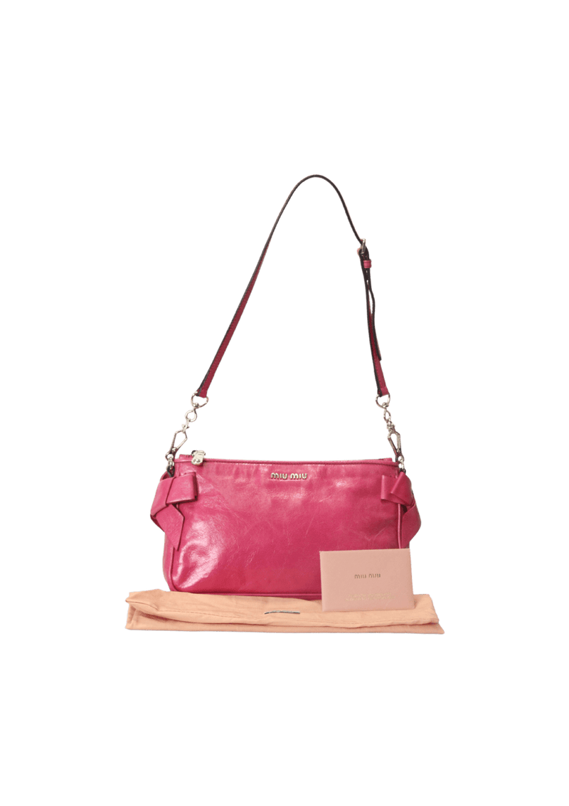 LEATHER BOW BAG