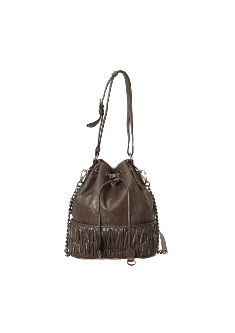 LEATHER BUCKET BAG