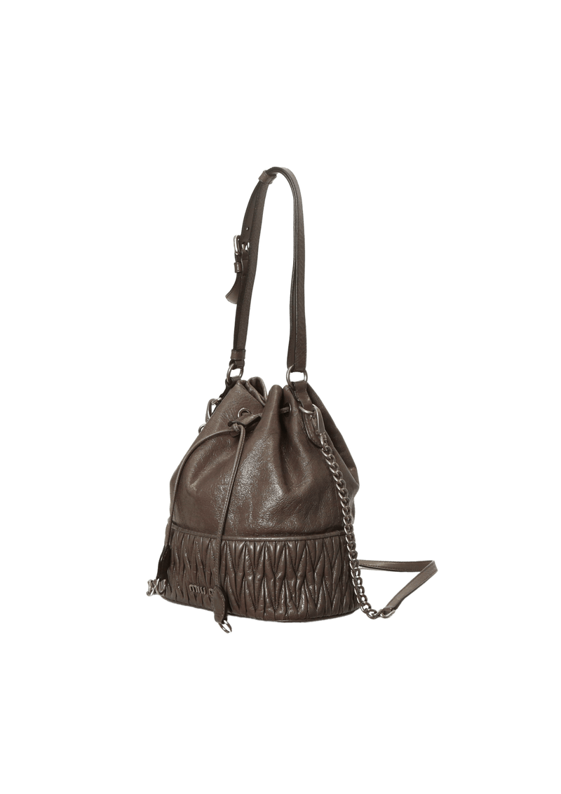 LEATHER BUCKET BAG