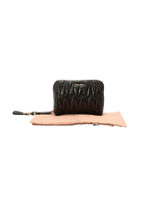 LEATHER MATELASSE WRISTLET