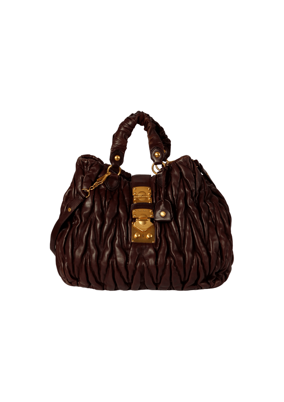 Bolsa Miu Miu Matelasse Madras Bag Vinho Original – Gringa