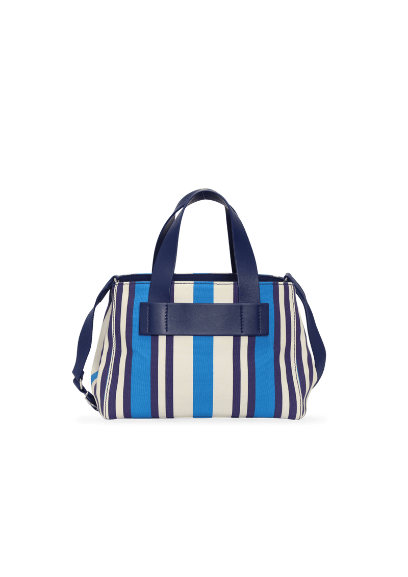 SMALL STRIPED CANVAS TOTE