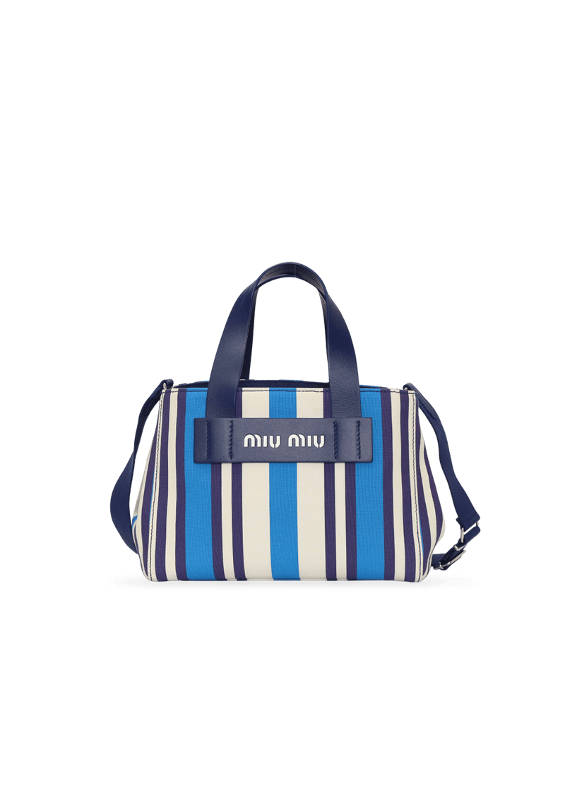 SMALL STRIPED CANVAS TOTE