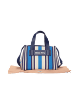 SMALL STRIPED CANVAS TOTE