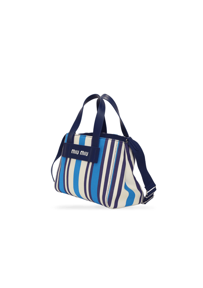 SMALL STRIPED CANVAS TOTE