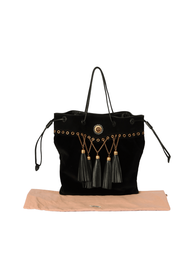 SUEDE TASSEL BAG