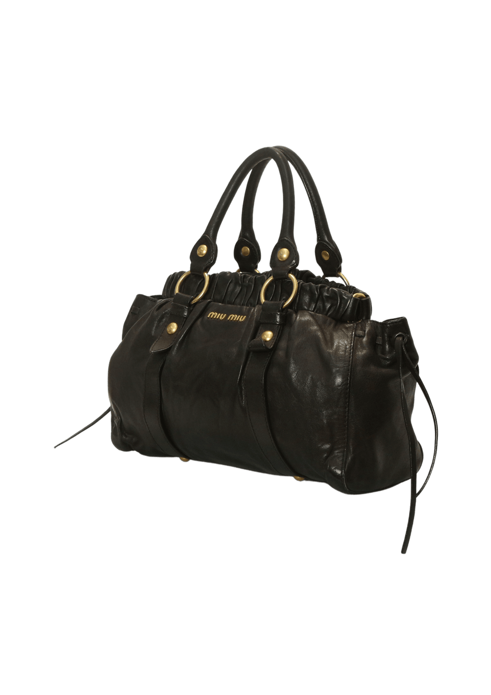 Bolsa Miu Miu Vitello Lux Satchel Bag Preto Original – Gringa Bolsa Miu Miu Vitello Lux Satchel Bag Preto Original – Gringa