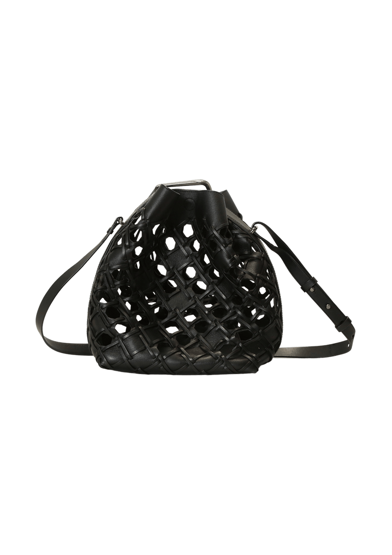 CUT-OUT QUILL BUCKET BAG