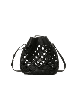 CUT-OUT QUILL BUCKET BAG