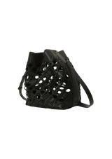 CUT-OUT QUILL BUCKET BAG