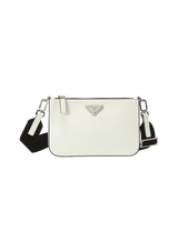 BRUSHED LEATHER SHOULDER BAG