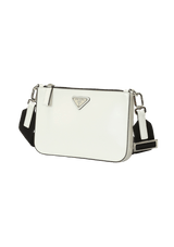 BRUSHED LEATHER SHOULDER BAG