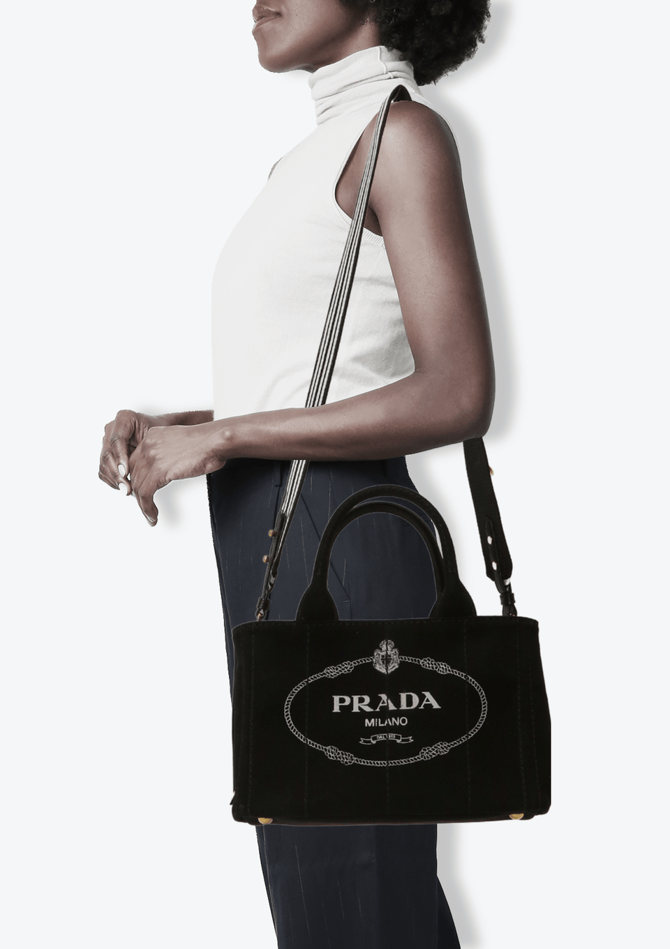 Bolsa Prada Canapa Logo Tote Preta Original – Gringa Bolsa Prada Canapa Logo Tote Preta Original – Gringa