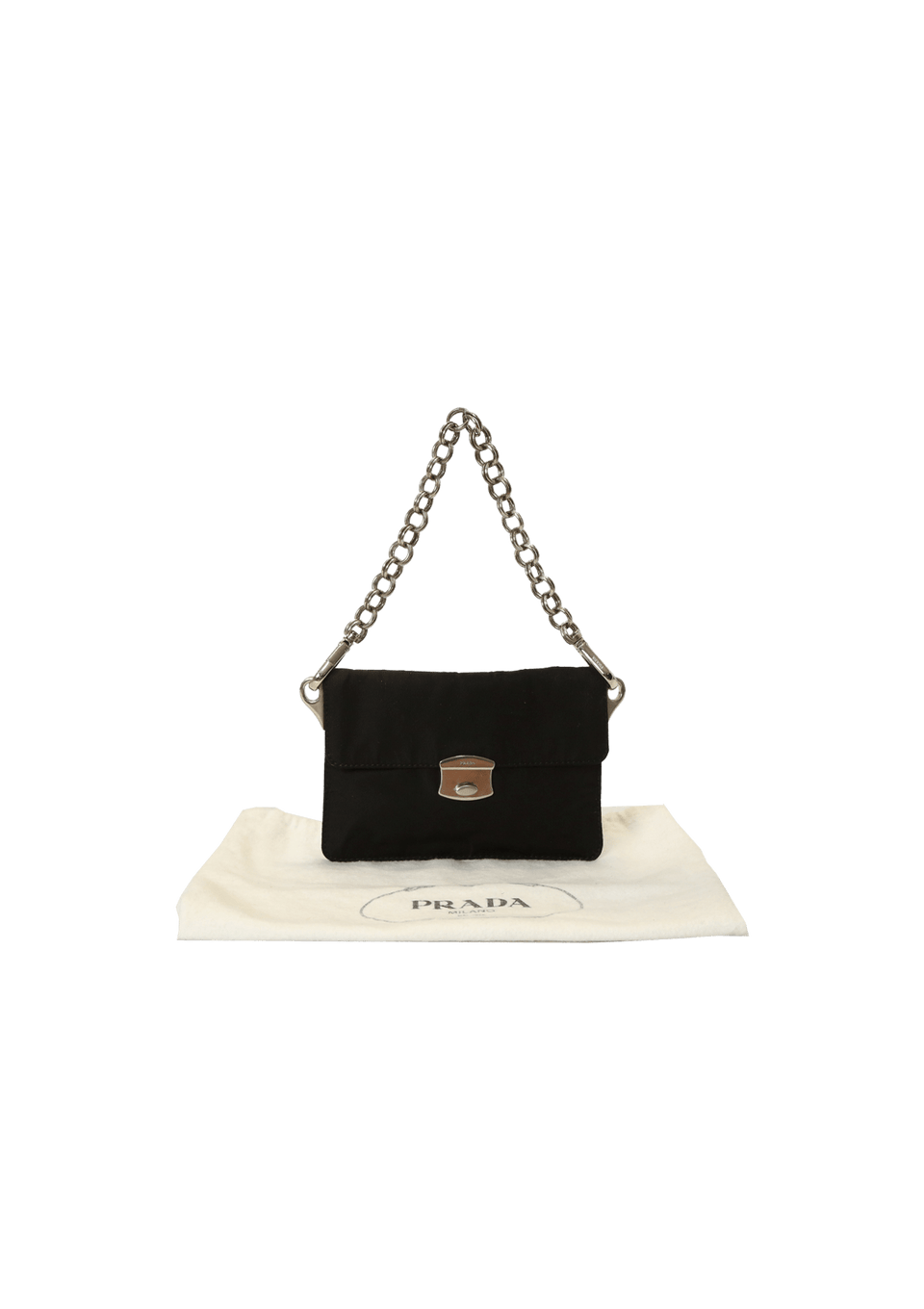 Bolsa Prada Chain Flap Bag Preta Original – Gringa