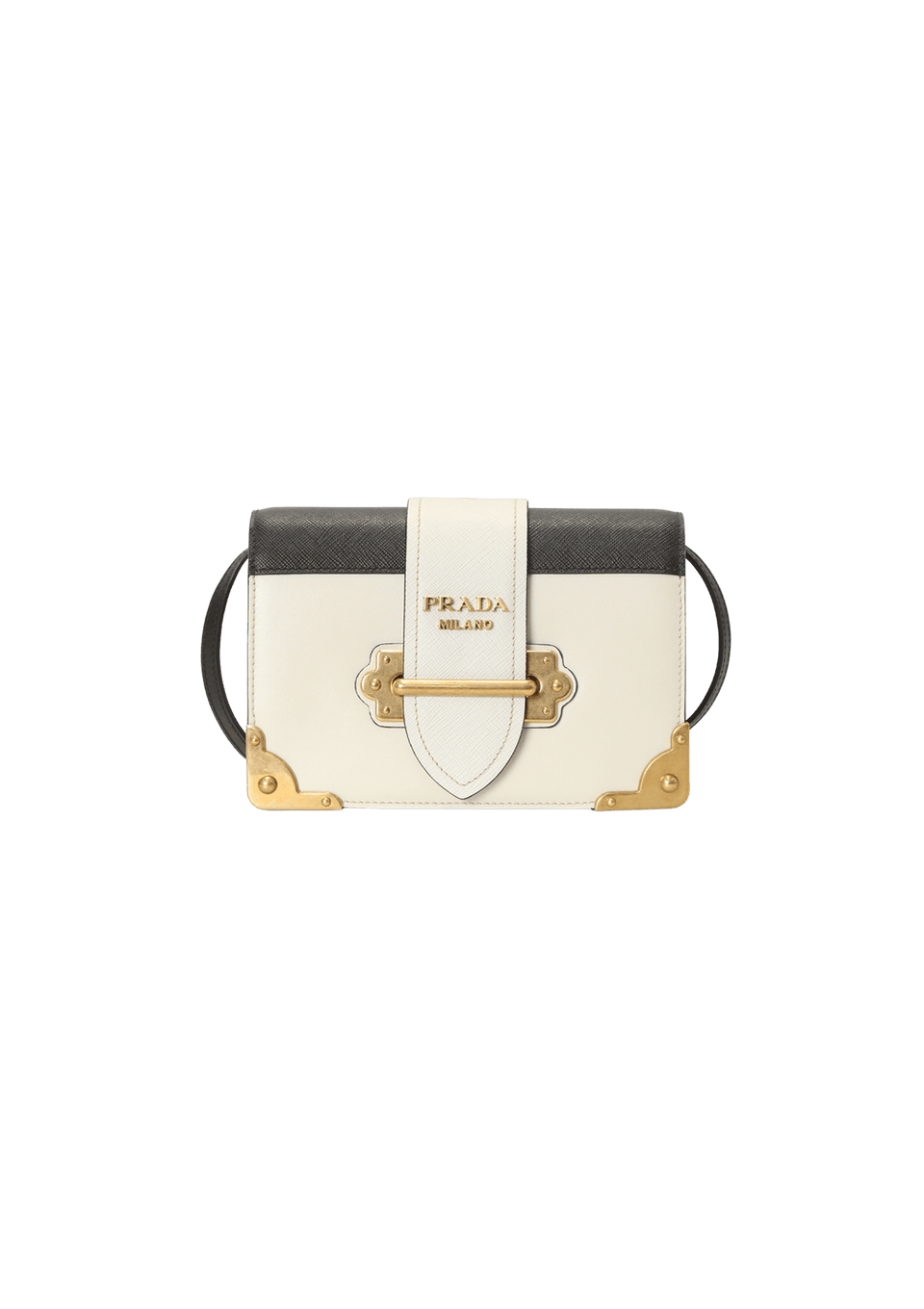 Bolsa Prada City Calf Saffiano Cahier Off White Original – Gringa