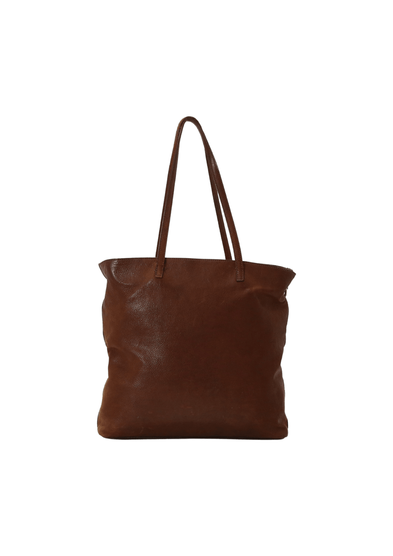 EMBROIDERED LEATHER TOTE