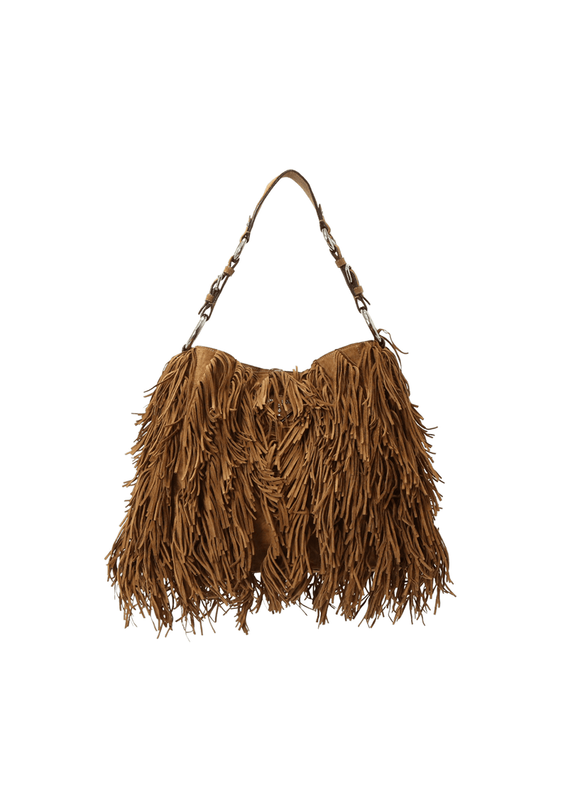 Bolsa Prada Fringe Suede Hobo Marrom Original – Gringa