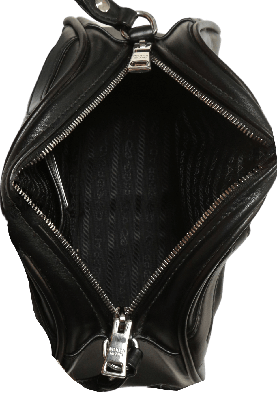 Bolsa Prada Leather Bowling Bag Preta Original – Gringa