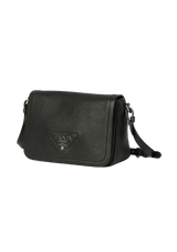 LEATHER FLOU FLAP BAG