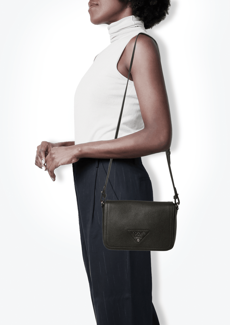 LEATHER FLOU FLAP BAG