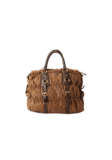 LEATHER GAUFRE TOTE