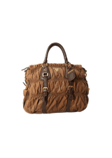 LEATHER GAUFRE TOTE