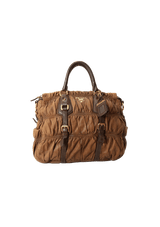 LEATHER GAUFRE TOTE