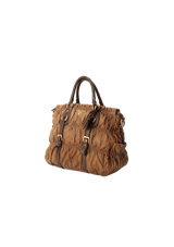 LEATHER GAUFRE TOTE